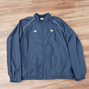 Adidas Men's Notre Dame Windbreaker Jacket XXL Long Sleeve Blue